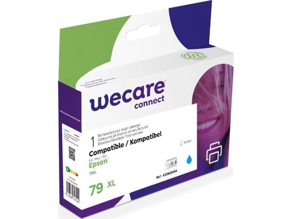 Wecare - 19.5 ml - cyan - kompatibel - bläckpatron (alternativ för: Epson T7902) - för Epson WorkForce Pro WF-4630DWF, WF-4640DTWF, WF-5110DW, WF-519