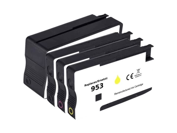 Renkforce-muste korvaa HP 953, 6ZC69AE, LS058AE, F6U12AE, F6U13AE, F6U14AE Yhteensopiva yhdistelmäpakkaus musta, syaani, magenta, keltainen RF-571885