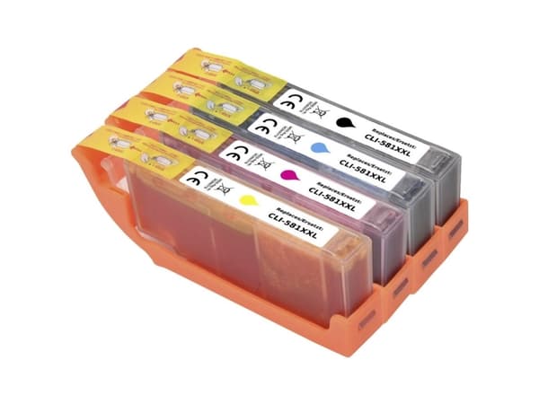 Renkforce Ink Combo Pack korvaa Canon CLI-581 XXL BKCMY (1998C005) yhteensopivan mustan, syaanin, magentan ja keltaisen RF-5679864