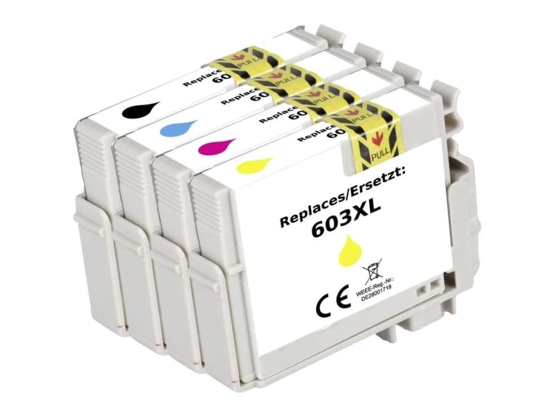 Renkforce Ink Combo Pack Ersätter Epson 603XL (C13T03A645) Kompatibel Svart, Cyan, Magenta, Gul RF-I-E-603XLBKCMY4PK RF-5655898