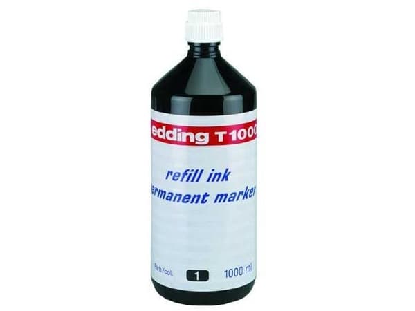 edding T 1000 - Blekk - permanent - svart - 1000 ml