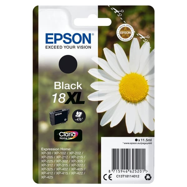Epson Bläckpatron Xl Claria Home T181 T1811 Svart