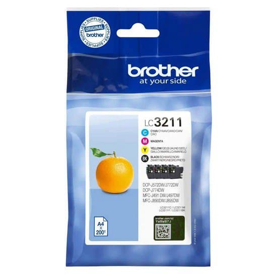 Brother Bläckpatron Lc3211valdr Flerfärgad,Gul,Svart