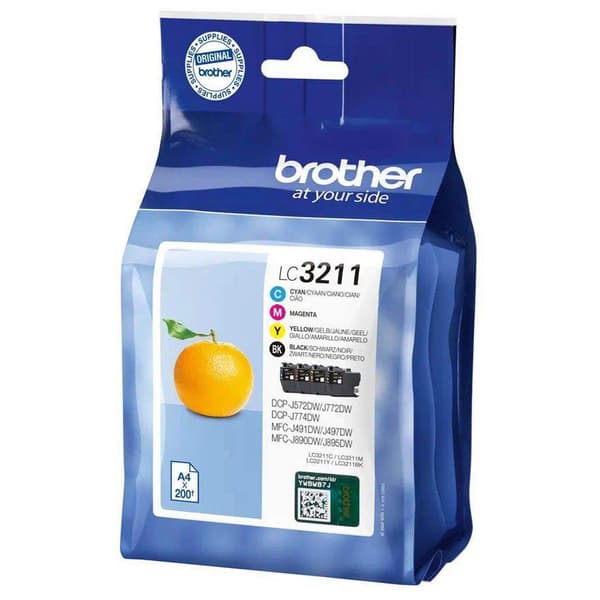 Brother Bläckpatron Lc3211valdr Flerfärgad,Gul,Svart