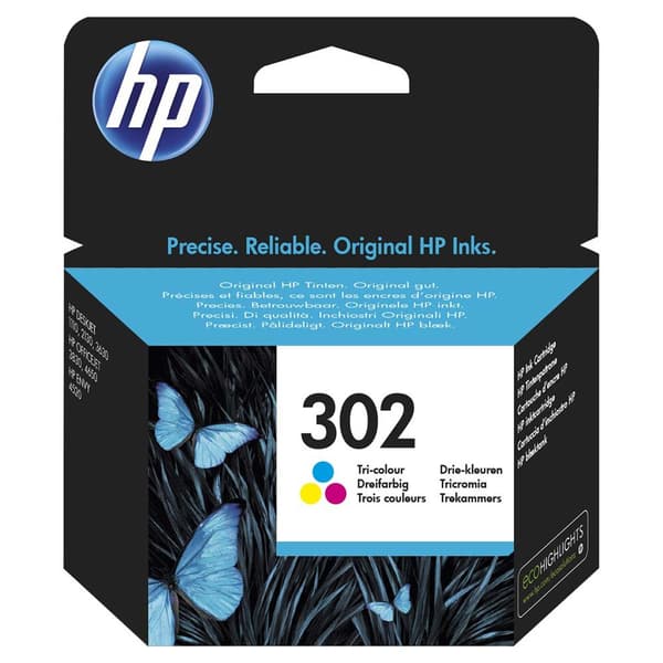 Hp Blækpatron 302 Flerfarvet