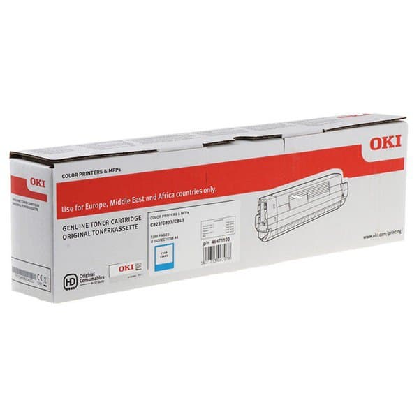 Oki Toner C823dn/c823n/c833dn/c843dn 46471103 Blå