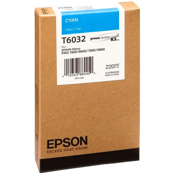 Epson Blækpatron T 603 220ml T 6032 Blå