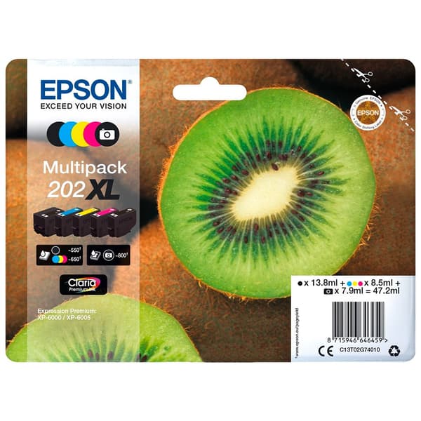 Epson Bläckpatron Multi Pack Claria Premium T 202 Xl Bk/pb/c/m/y T 02g7 Flerfärgad