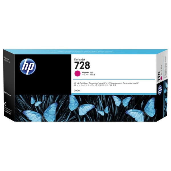 Hp Blækpatron 728 300ml Lilla,Rosa