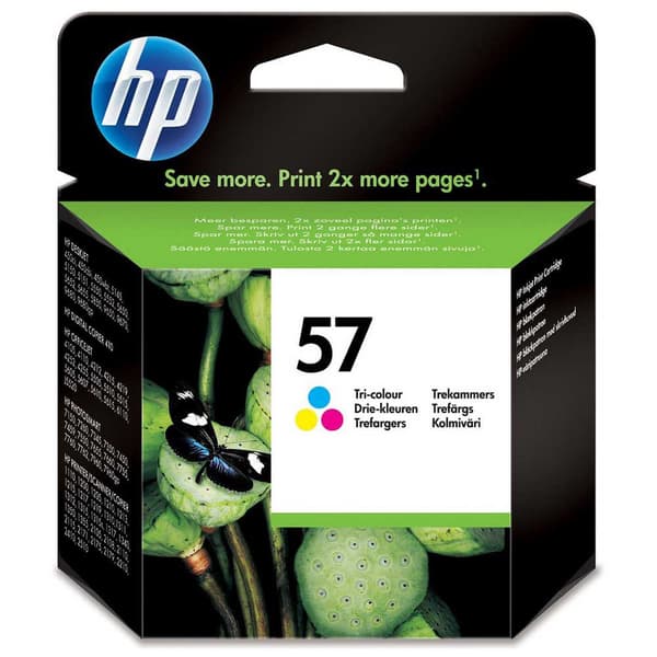 Hp Blækpatron 57 Flerfarvet,Gul,Blå,Rosa