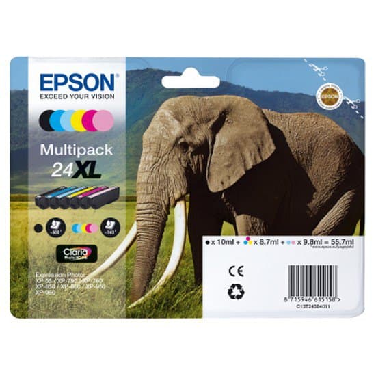 Epson Bläckpatron T24 Xl Flerfärgad