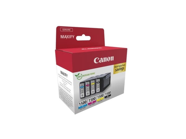 Canon PGI-1500 BK/C/M/Y Multipack - 4-pack - svart, gul, cyan, magenta - original - bläcktank - för MAXIFY MB2050, MB2150, MB2155, MB2350, MB2750, MB