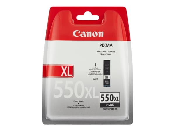 Canon PGI-550PGBK XL - 22 ml - Høy ytelse - svart - original - blekkbeholder - for PIXMA iP8750, iX6850, MG5550, MG5650, MG5655, MG6450, MG6650, MG71