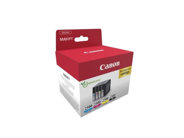 Canon PGI-2500 BK/C/M/Y Multipack - 4-pack - svart, gul, cyan, magenta - original - bläcktank - för MAXIFY iB4050, iB4150, MB5150, MB5155, MB5350, MB