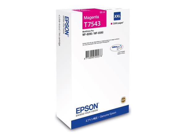 Epson T7543 - 69 ml - XXL-størrelse - magenta - original - blekkpatron