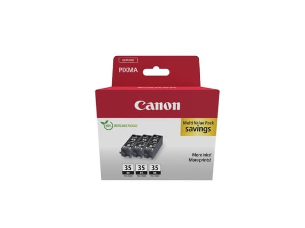 Canon PGI-35BK Triple Pack - 3-pack - 9.3 ml - svart - original - blekkbeholder - for PIXMA iP100 with battery, iP110, TR150, TR150 with Battery Pack