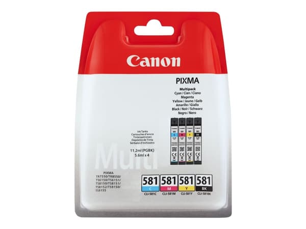 Canon 2103C006, Sort, Cyan, Fiolblå, Gult, 4 stykker, Multipakke