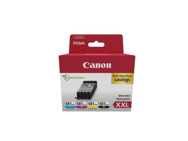 Canon 1998C006, Sort, Cyan, Fiolblå, Gult, 4 stykker, Multipakke