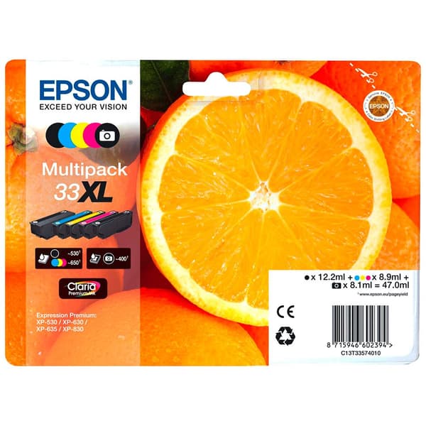 Epson Bläckpatron Multi Pack Claria Premium 33 Xl T 3357 Flerfärgad