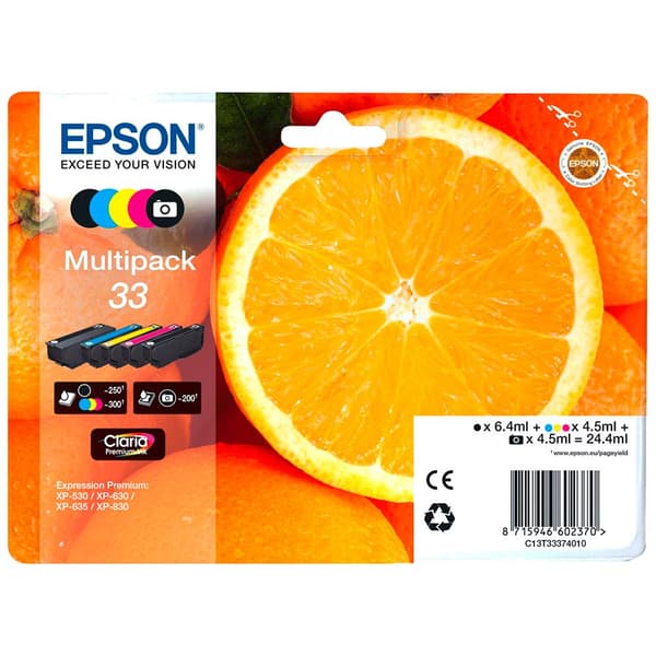 Epson Bläckpatron Multi Pack Claria Premium 33 T 3337 Flerfärgad