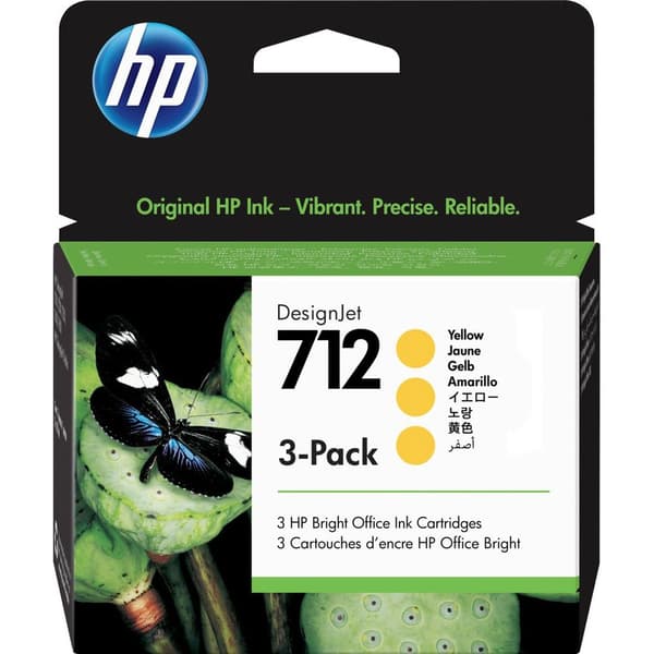Hp 712 29ml 3 Enheder Blæk Cartrige Gul