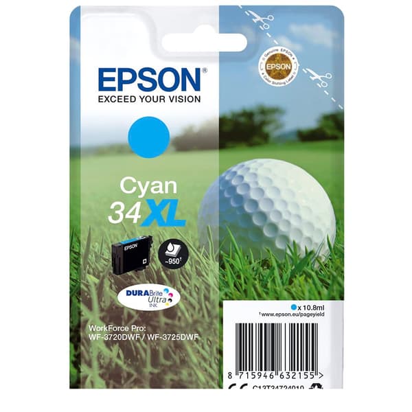Epson Bläckpatron Dura Brite Ultra 34 Xl T 3472 Blå