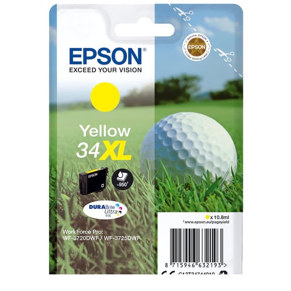 Epson Bläckpatron Dura Brite Ultra 34 Xl T 3474 Gul