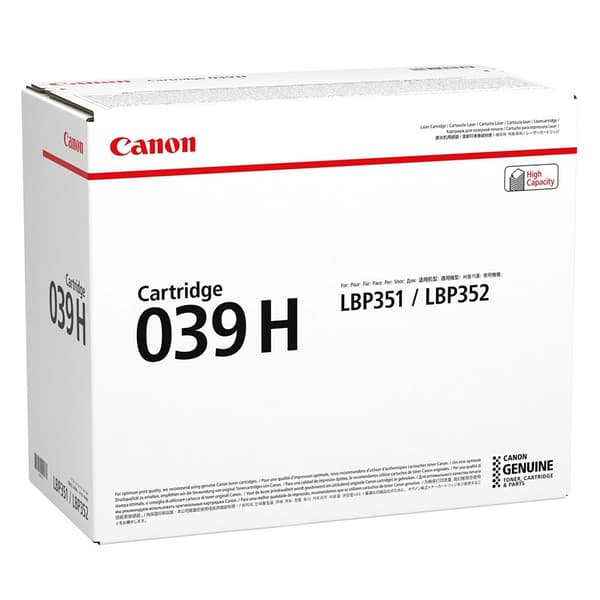 Canon Toner 039h Sort