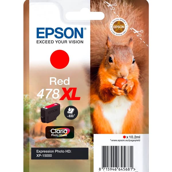 Epson Bläckpatron Claria Photo Hd 478 Xl T04f5 Röd