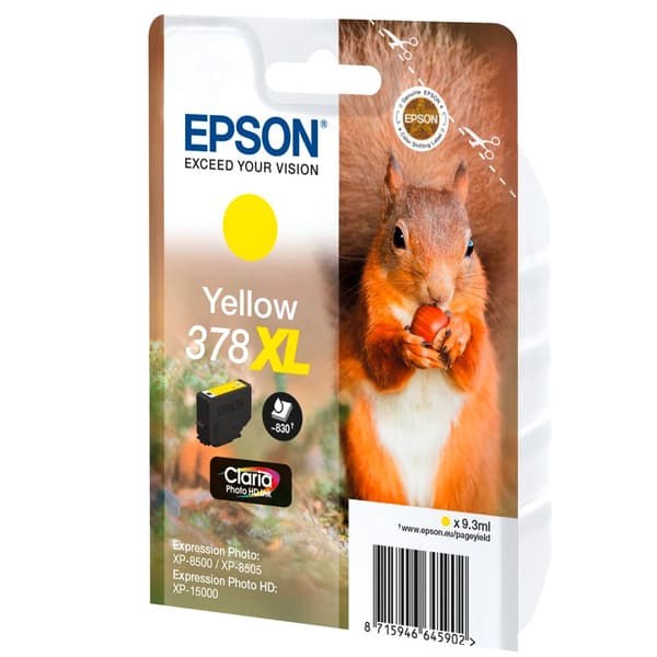 Epson Bläckpatron Claria Photo Hd 378 Xl T 3794 Gul