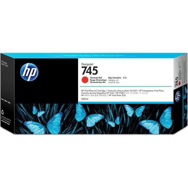 Hp Blækpatron 745 300ml Rød