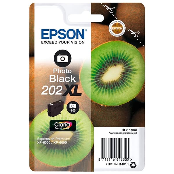 Epson Bläckpatron Claria Premium 202 Xl T02h1 Svart