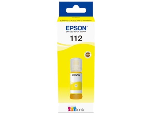 Epson EcoTank 112, Original, Pigment gul, Epson, L5160, L5150, 6000 sider, 70 ml