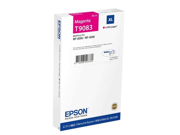Epson T9083 - 39 ml - XL-størrelse - magenta - original - blekkpatron - for WorkForce Pro WF-6090, WF-6590