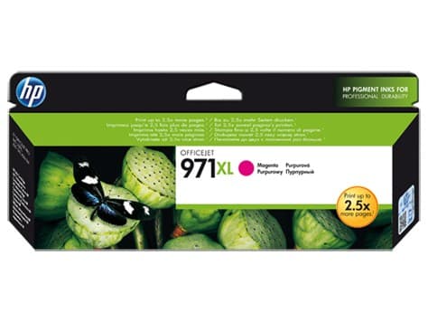 HP 971XL, alkuperäinen riittoisa magenta mustekasetti, Korkea (XL) värintuotto, Väriainepohjainen muste, 80,5 ml, 6600 sivua, 1 kpl