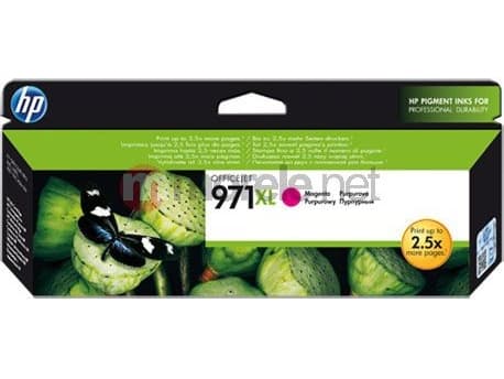 HP 971XL, alkuperäinen riittoisa magenta mustekasetti, Korkea (XL) värintuotto, Väriainepohjainen muste, 80,5 ml, 6600 sivua, 1 kpl
