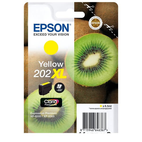 Epson Ink Blækpatron Claria Premium 202 Xl T 02h4 Gul