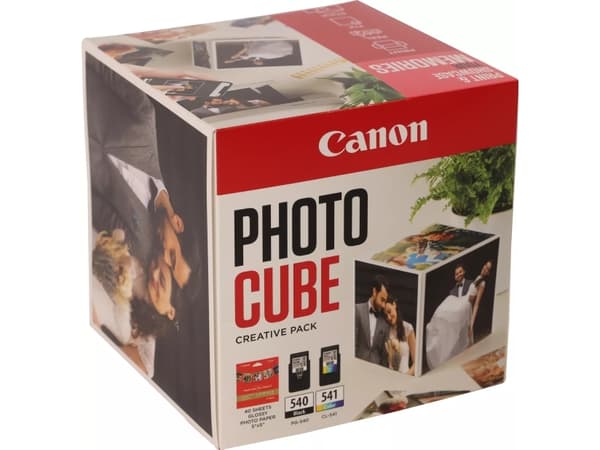 Canon Photo Cube Creative Pack - Blank - 2-pack - svart, farge (cyan, magenta, gul) - original - blekkpatron/papirsett - for PIXMA TS5150, TS5151