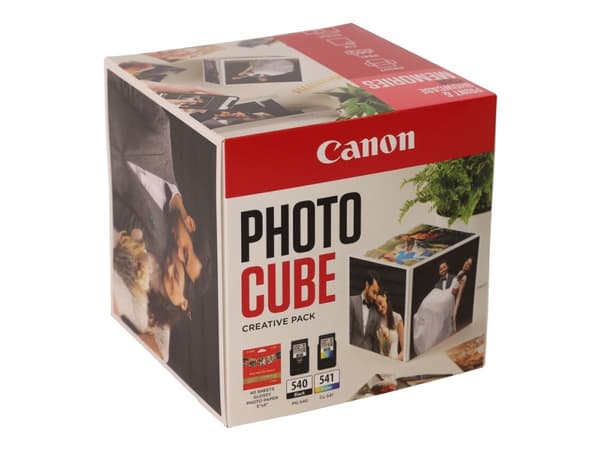 Canon Photo Cube Creative Pack - Blank - 2-pack - svart, farge (cyan, magenta, gul) - original - blekkpatron/papirsett - for PIXMA TS5150, TS5151