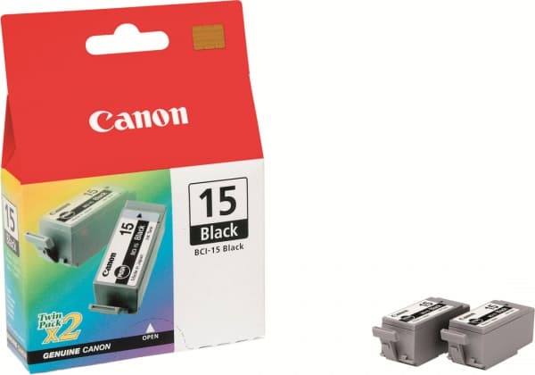 BCI-15BK black ink cartridge (2) (1 stk.)
