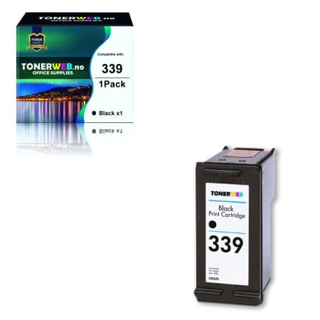 Blekkpatron, erstatter HP Sort 339 (29 ml)  (1 stk.)