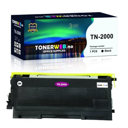 Tonerkassett, erstatter Brother TN-2000 / TN-2005 Sort (2.500 sider) (1 stk.)