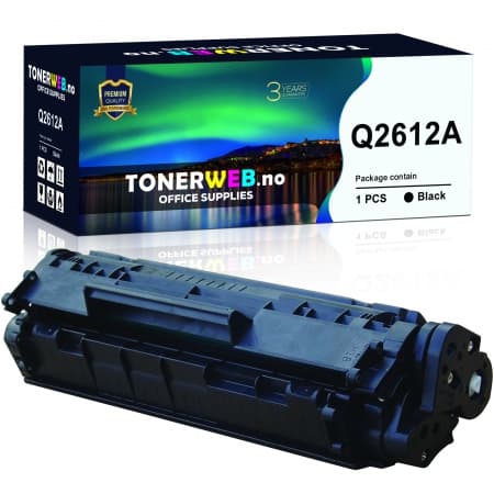 Tonerkassett, erstatter HP Sort 12A (2.000 sider) Universal  (1 stk.)