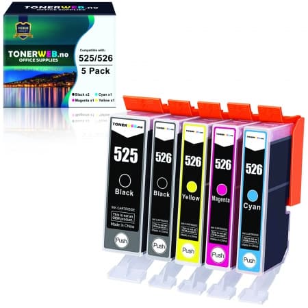 Canon Blekkpakke 5 stk. PGI-525BK/CLI-526BK/C/M/Y - Erstatter (19,4 ml/4x9 ml) (1 stk.)