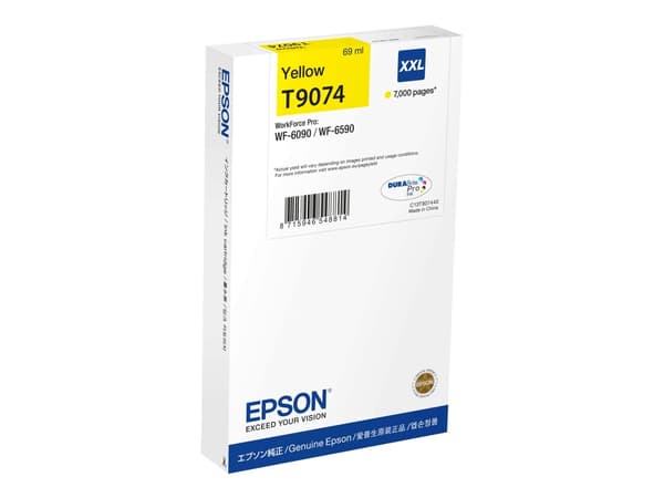 Epson T9074 - 69 ml - XXL-størrelse - gul - original - blekkpatron - for WorkForce Pro WF-6090, WF-6590