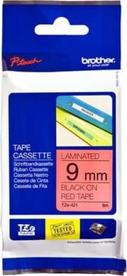 Brother TZe tape  9mmx8m black/red
