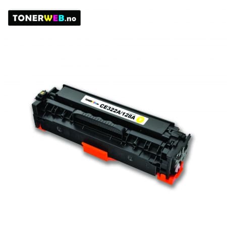 Tonerkassett, erstatter HP Gul 128A (1.300 sider) (1 stk.)