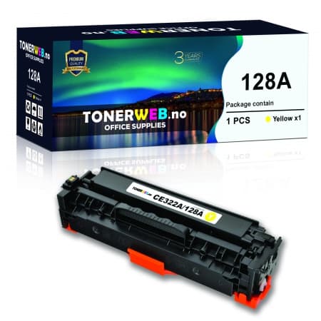 Tonerkassett, erstatter HP Gul 128A (1.300 sider) (1 stk.)