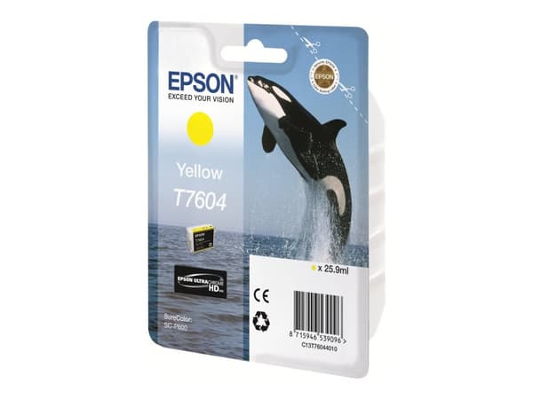 Epson T7604 - gul - original - blækpat