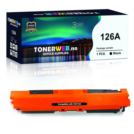 Tonerkassett, erstatter HP Sort 126A (1.200 sider)  (1 stk.)